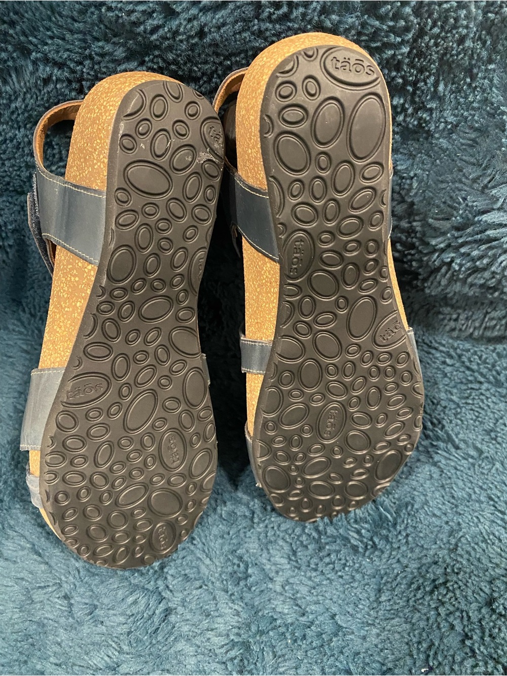 Women’s Taos Big Time Leather Comfort Sandal – Dark Blue-EU 41W - Picture 6 of 8